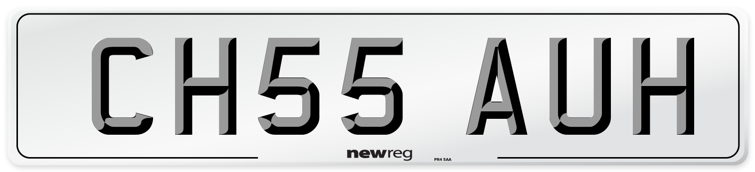 CH55 AUH Number Plate from New Reg